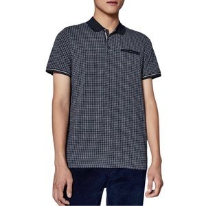 Ted Baker Navy Blue Pezze Short Sleeve Polo Shirt